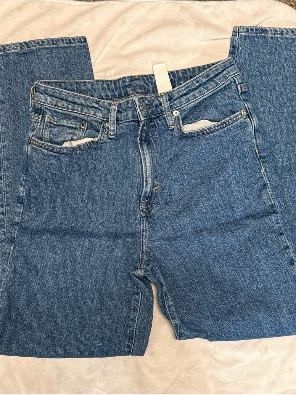 High-Rise Straight Leg Women’s Jeans — Blue